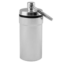 Load image into Gallery viewer, 1pc Portable WaterProof Mini Medicine Storage Bottle Outdoor Aluminum Waterproof Medicine Storage Bottle Pill Box Keychain