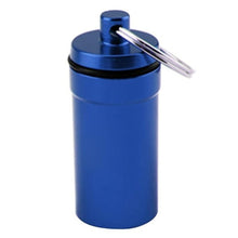 Load image into Gallery viewer, 1pc Portable WaterProof Mini Medicine Storage Bottle Outdoor Aluminum Waterproof Medicine Storage Bottle Pill Box Keychain